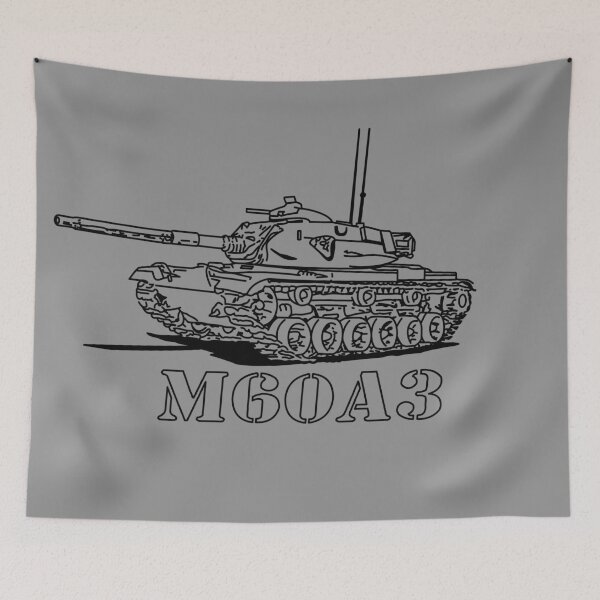 Item preview, M60 A3 American Main Battle Tank Sketch designed and sold by MilitaryMart.