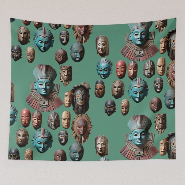 Item preview, Tribal masks designed and sold by AbhiVats.