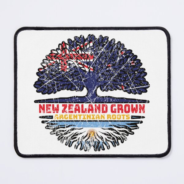 Item preview, Argentina Argentine Argentinean Argentinian New Zealander New Zealand Tree Roots Flag designed and sold by FlagX.