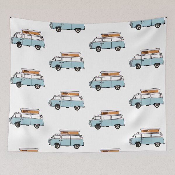 Item preview, blue retro van designed and sold by chloemadesigns.