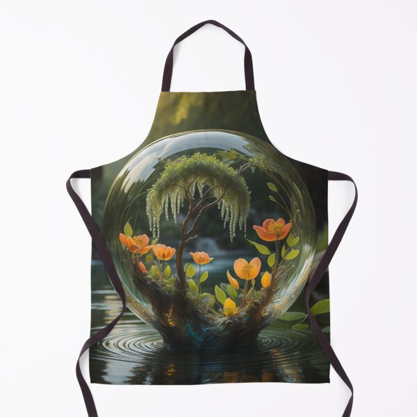 Item preview, Magical Glass Orb: Flowers & Weeping Willow In Sunlit Forest designed and sold by EnchantedVista.