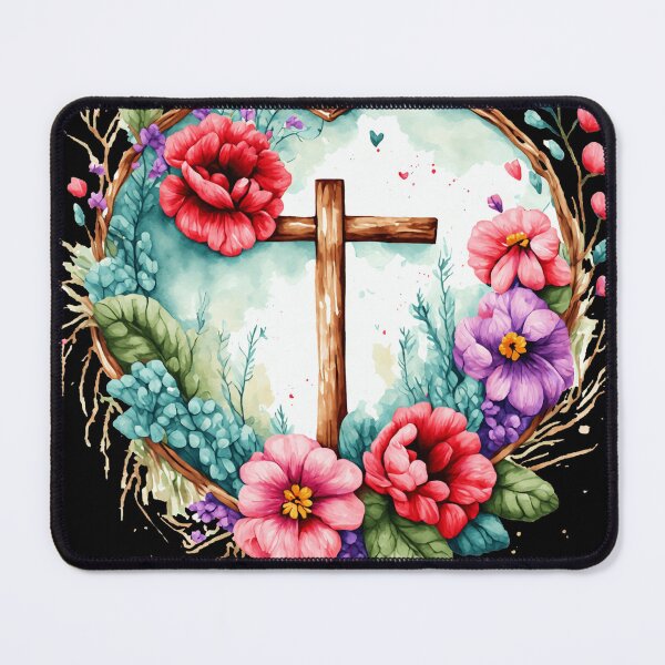Item preview, Cross surrounded by flowers designed and sold by JLZS.