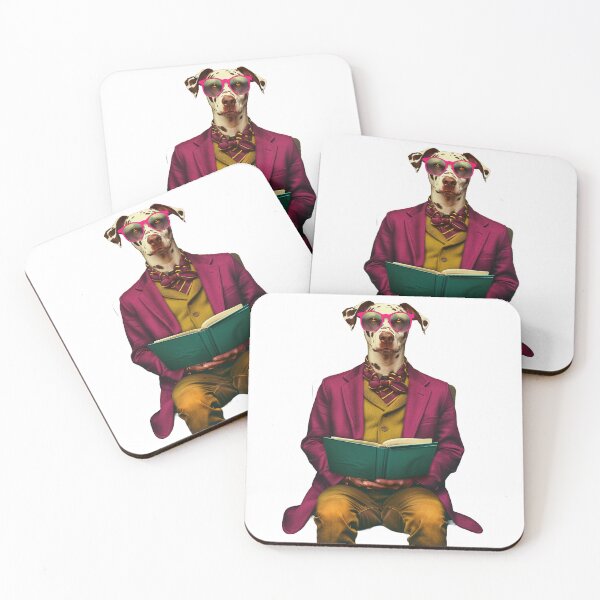 Item preview, Dog reading a book designed and sold by PixcelStudioB.