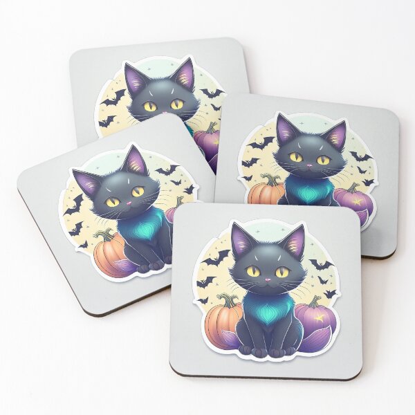 Item preview, Cute Halloween Cat Sticker designed and sold by CatStickershere.