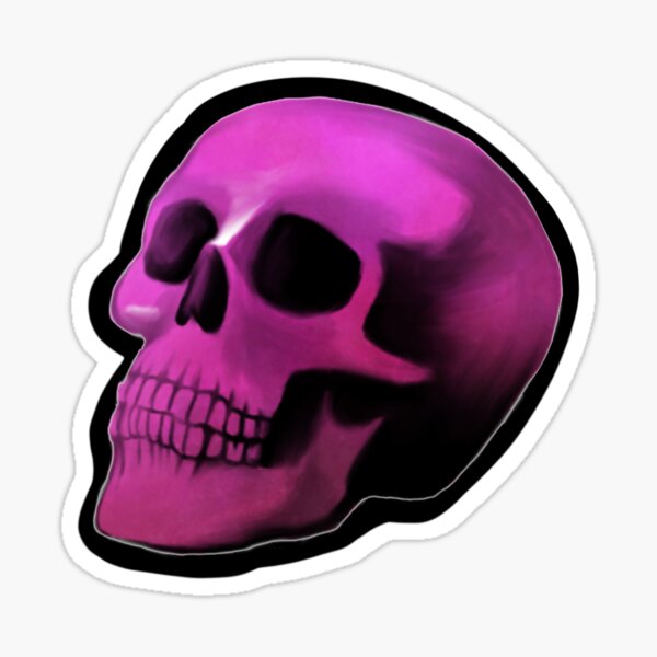 Pink Skull Sticker