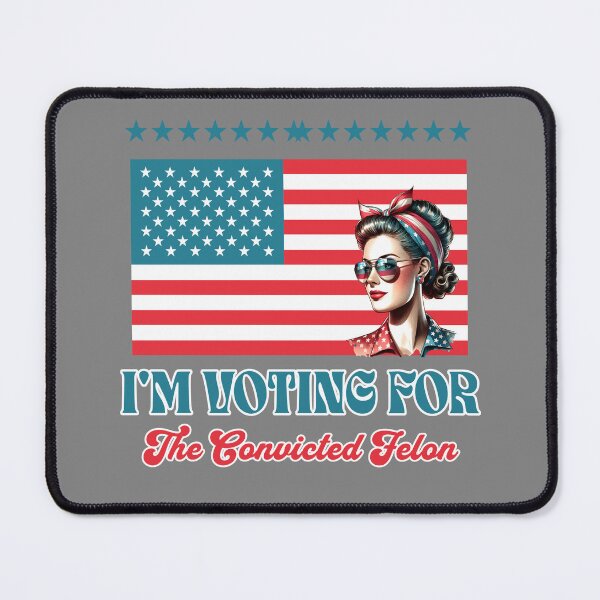 Item preview, Patriotic I'm Voting For The Convicted Felon With Vintage Mom US Flag Women  designed and sold by PNW Tees & More.