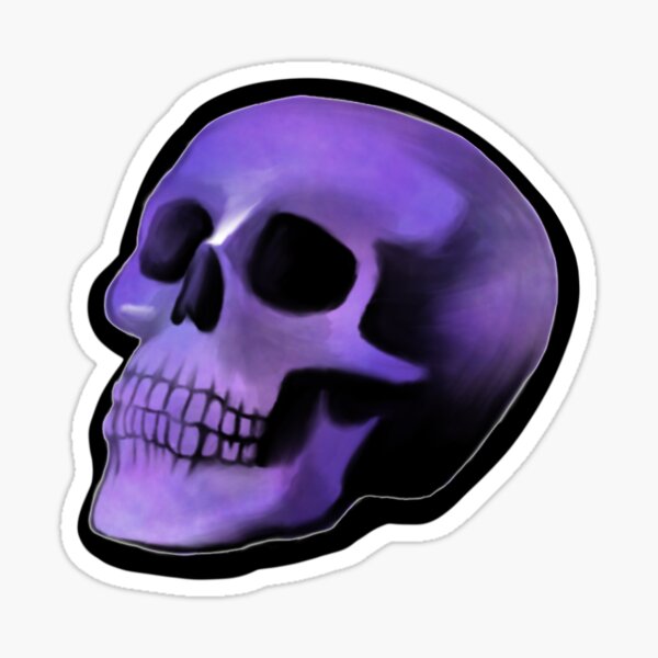 Purple Skull Sticker
