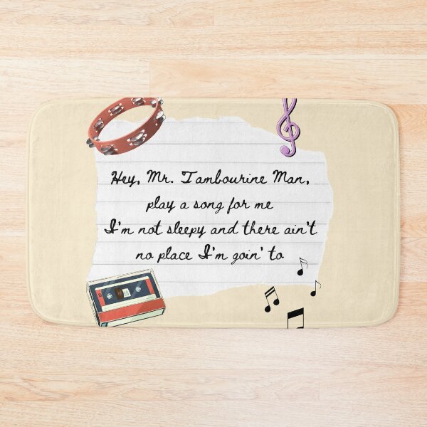 Item preview, Mr Tambourine Man 1960s Lyric Print designed and sold by Femme Pastel Collective.