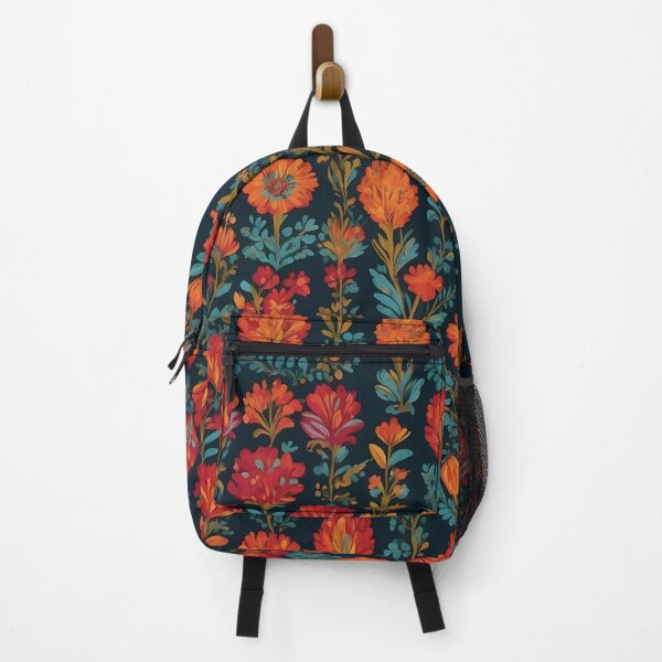 Item preview, Orange and red floral patten designed and sold by FocusedArt.
