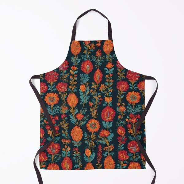 Item preview, Orange and red floral patten designed and sold by FocusedArt.