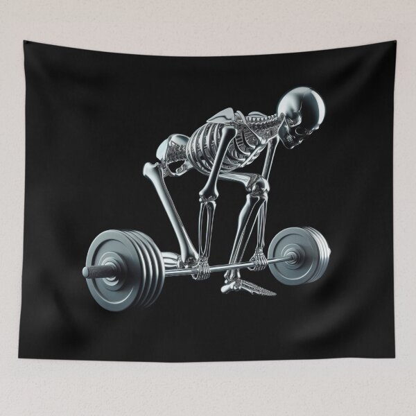 Item preview, Steel Skeleton Doing Fitness Training designed and sold by GaborSkeleton.