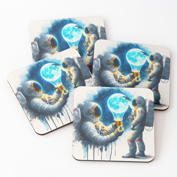 Item preview, El mundo abstracto de los astronautas y la luna designed and sold by PixelCraftDSG.
