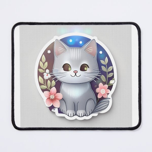 Item preview, Flower Kitten Sticker designed and sold by CatStickershere.