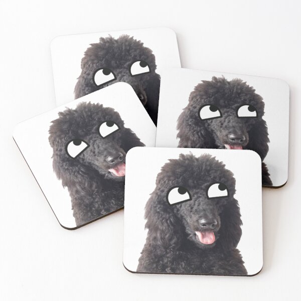 Item preview, derpy black poodle designed and sold by SillyLittleSnek.
