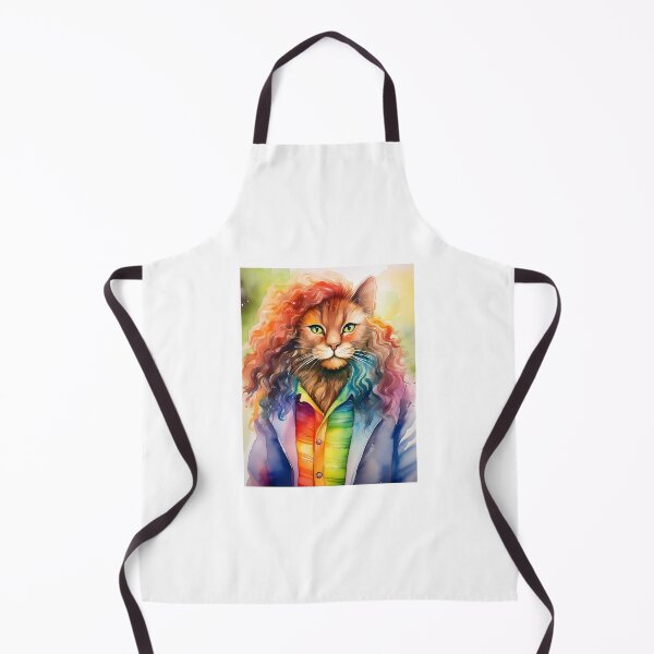 Item preview, Watercolor Fancy Cat Portrait Sticker designed and sold by CatStickershere.