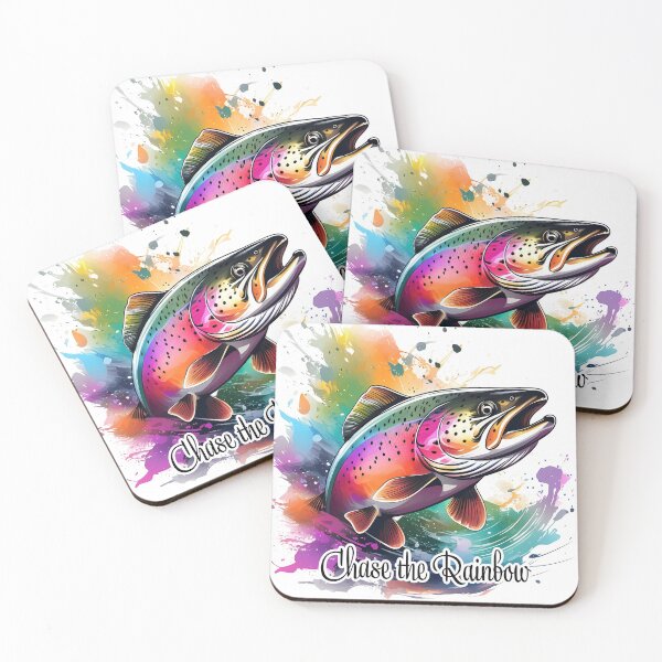 Item preview, Chase the Rainbow - A Watercolor Rainbow Trout Design for Fly Fishing Enthusiasts designed and sold by traciwithani.