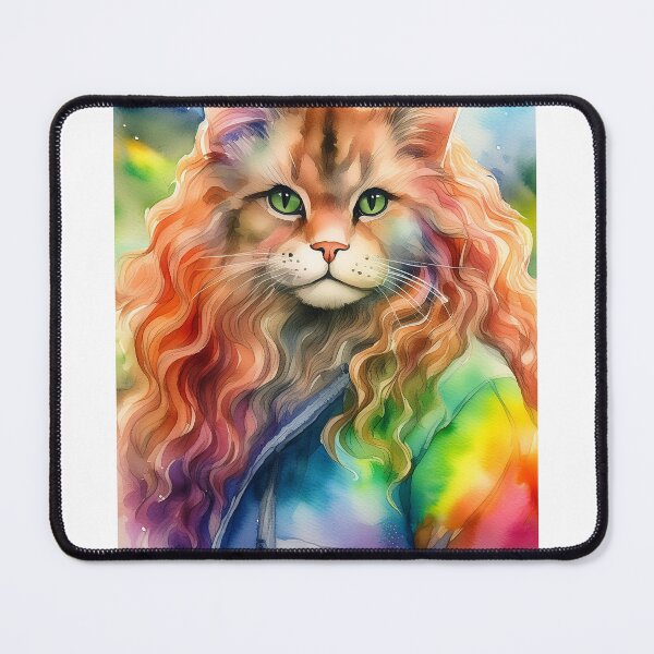 Item preview, Watercolor Cat with beard Sticker  designed and sold by CatStickershere.