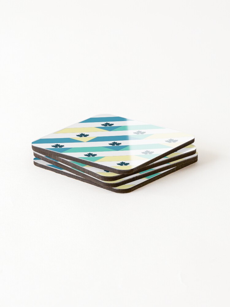 Thumbnail 4 of 5, Coasters (Set of 4), Abstract Maple Pattern designed and sold by DesignVibess.