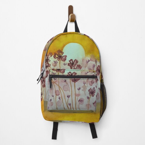 Item preview, Watercolor landscape with sun and flowers designed and sold by altairaleon.