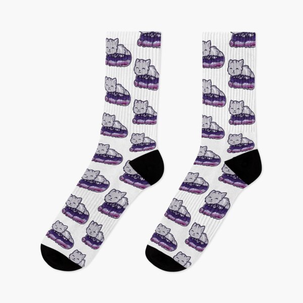 Item preview, Glass Cat Pride (moon lesbian flag, dark purple outline) designed and sold by Dzhart.