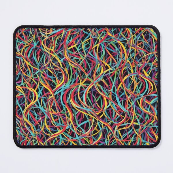 Artikelvorschau, Abstraktes buntes String-Art-Muster entworfen und verkauft von calibrit.