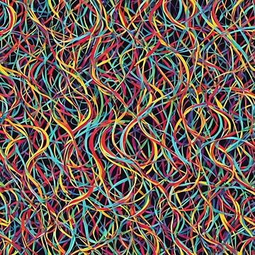 Artwork thumbnail, Abstract Colorful String Art Pattern by calibrit