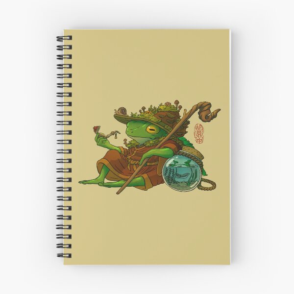 Item preview, wise wizard frog and his son artwork asian style designed and sold by DingHuArt.