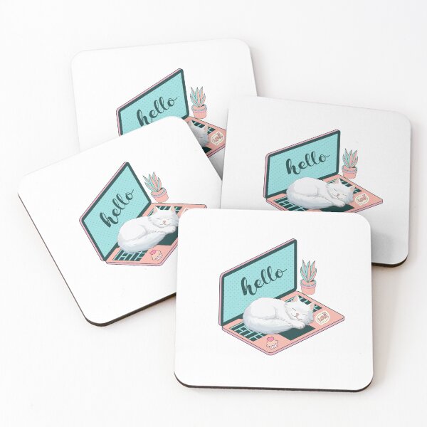 Item preview, Hello white cat designed and sold by BritishDelights.