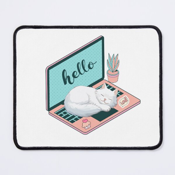 Item preview, Hello white cat designed and sold by BritishDelights.