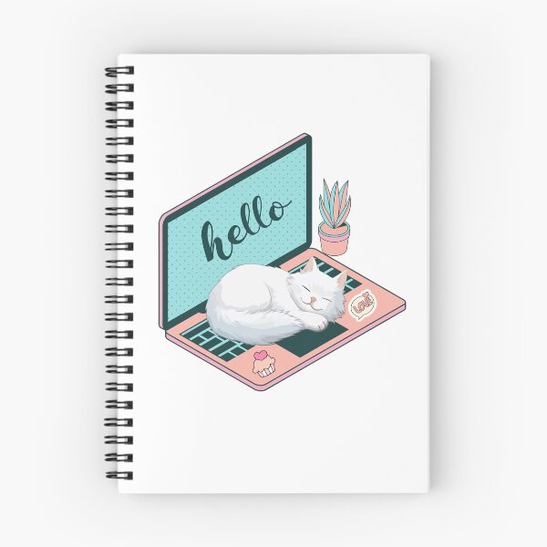 Item preview, hola gato blanco designed and sold by BritishDelights.