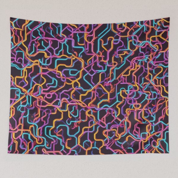 Item preview, Abstract Colorful Neon Pattern designed and sold by calibrit.