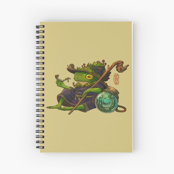 Item preview, wise wizard frog and his son artwork asian style designed and sold by DingHuArt.