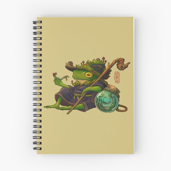 Item preview, wise wizard frog and his son artwork asian style designed and sold by DingHuArt.