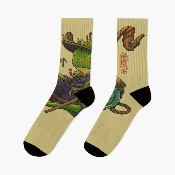 Item preview, wise wizard frog and his son artwork asian style designed and sold by DingHuArt.
