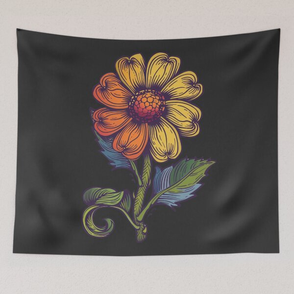 Item preview, Flower Retro Illustration designed and sold by Sketch-Shack.