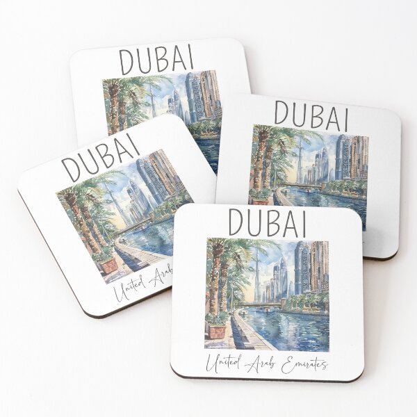 Item preview, A Watercolor Design of Dubai - United Arab Emirates designed and sold by Sketch-Shack.