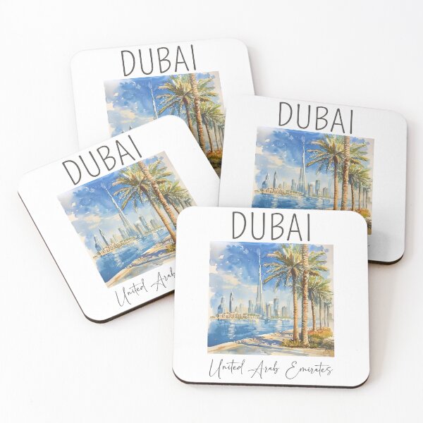 Item preview, A Watercolor Design of Dubai - United Arab Emirates designed and sold by Sketch-Shack.