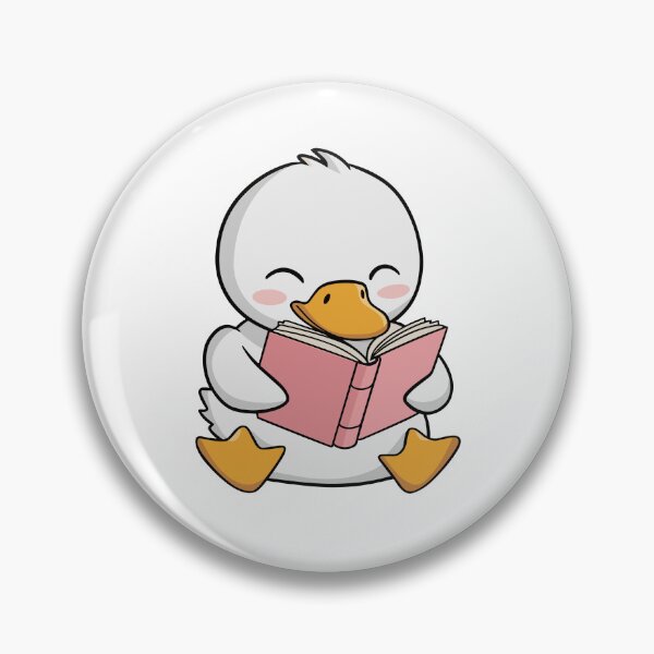 Item preview, Cute Duck Reading A Book designed and sold by BookWishEra.