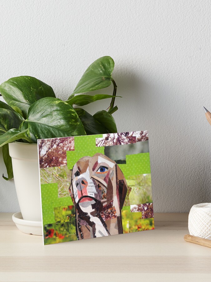 Thumbnail 1 of 2, Art Board Print, The Distracted Pit Bull designed and sold by megancoyle.