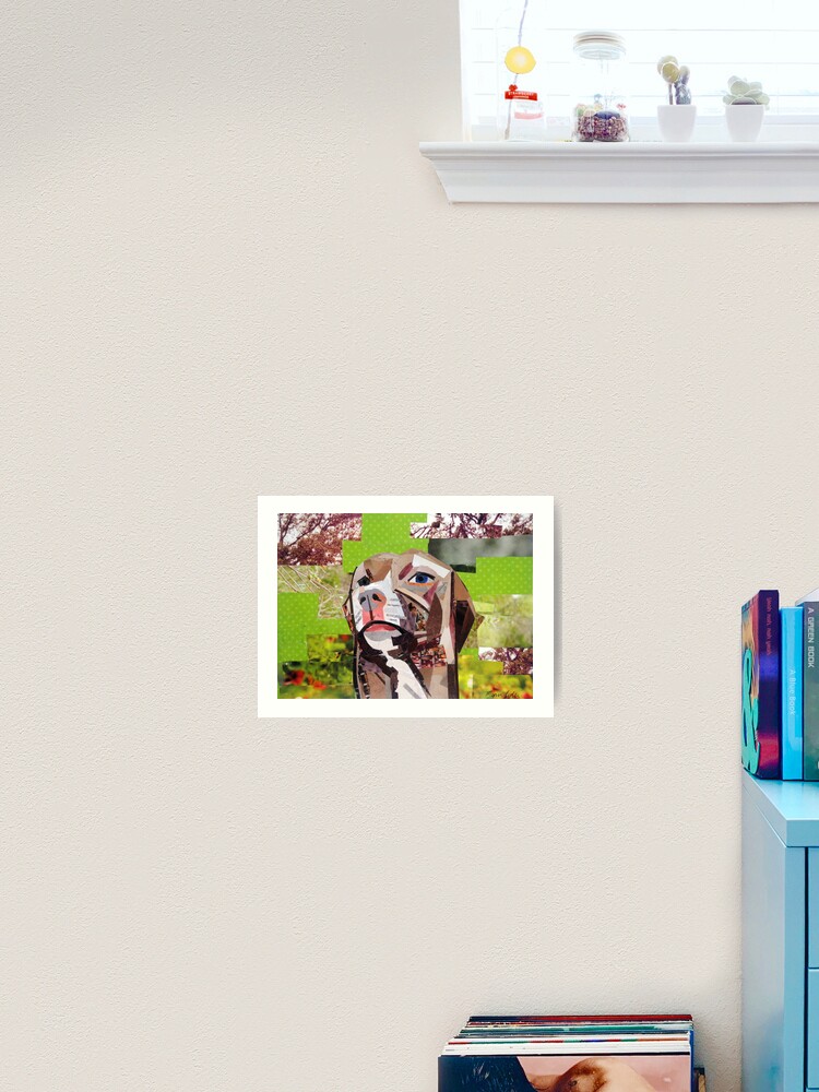 Thumbnail 1 of 3, Art Print, The Distracted Pit Bull designed and sold by megancoyle.
