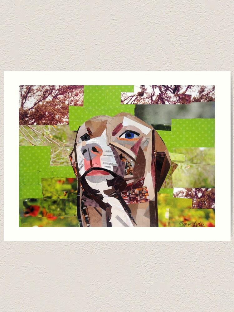 Thumbnail 2 of 3, Art Print, The Distracted Pit Bull designed and sold by megancoyle.