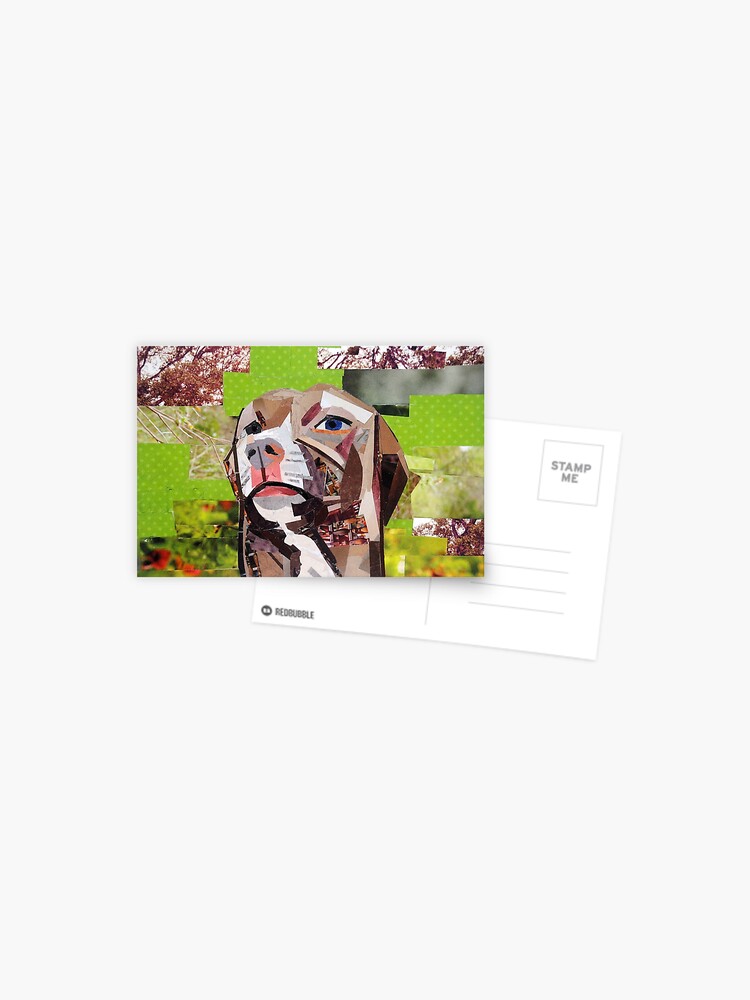 Thumbnail 1 of 2, Postcard, The Distracted Pit Bull designed and sold by megancoyle.