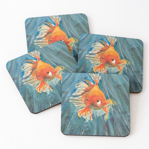 Aperçu de l'œuvre Peinture à la gouache de poisson rouge créée et vendue par altairaleon.