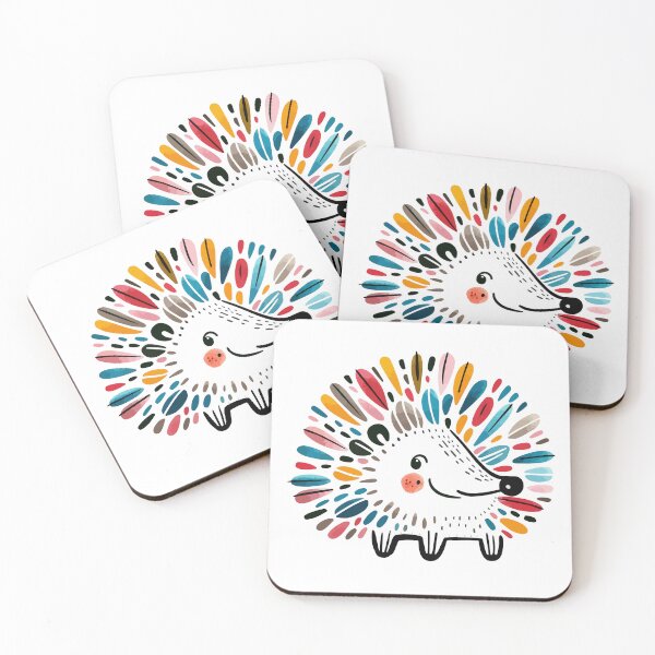 Item preview, Colorful hedgehog designed and sold by roundowl.