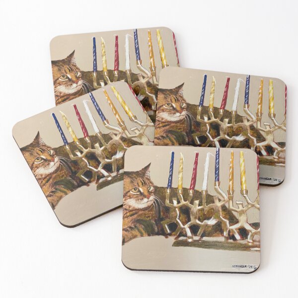 Item preview, Tabby cat with candles designed and sold by Artist Gary Springer.