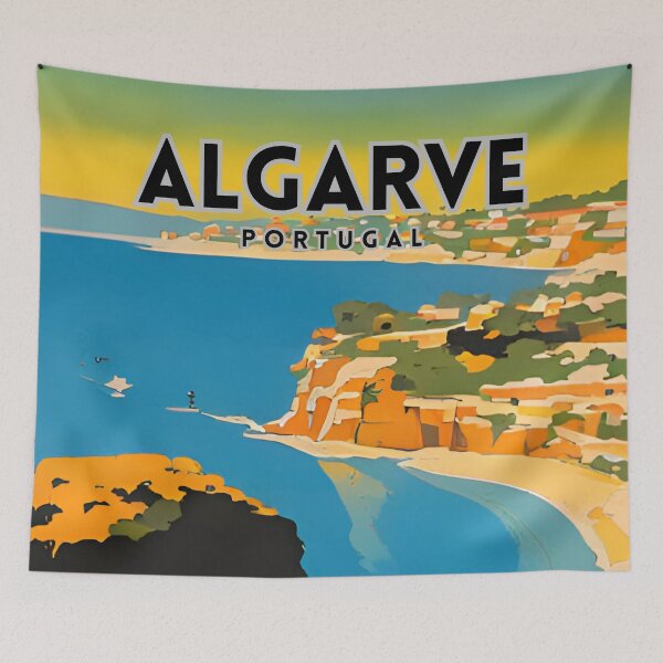 Item preview, Algarve Portugal Vintage Retro Travel Poster designed and sold by ZionPosteria.