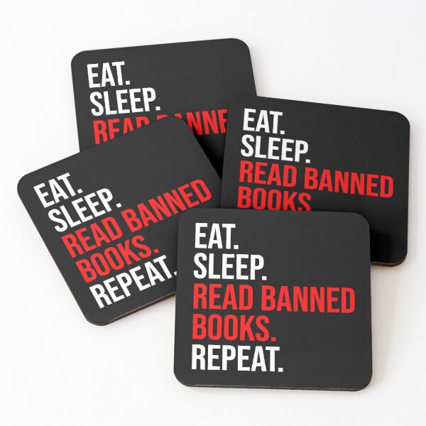 Item preview, Eat. Sleep. Read Banned Books. Repeat designed and sold by Cat Lady Designs.
