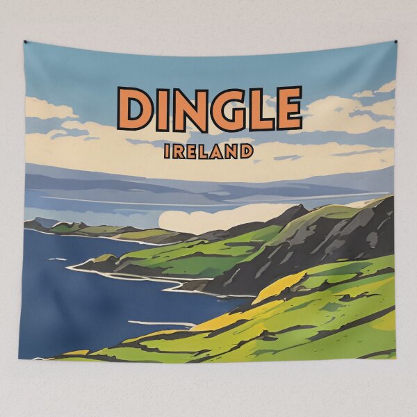 Item preview, Dingle Ireland Vintage Travel Poster designed and sold by ZionPosteria.