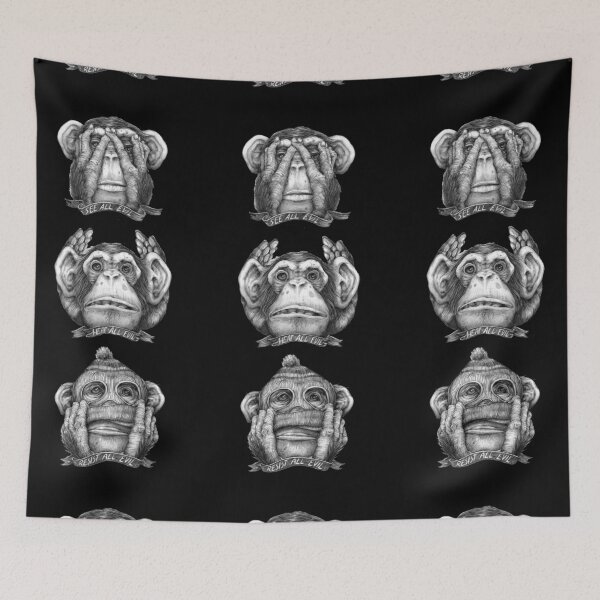 Item preview, The Three Monkeys - See, Hear, Speak no Evil. designed and sold by LoFi-OG.