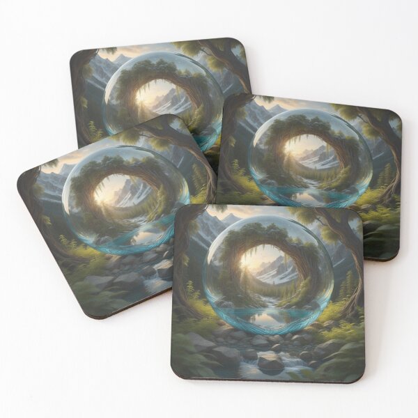 Item preview, Enchanted Vista: Winter Wilderness Glass Orb & Snow Capped Mountains designed and sold by EnchantedVista.